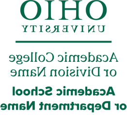 Ohio University condensed lockup for unit and department logo